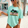 Palms Stripes Graphic Tee