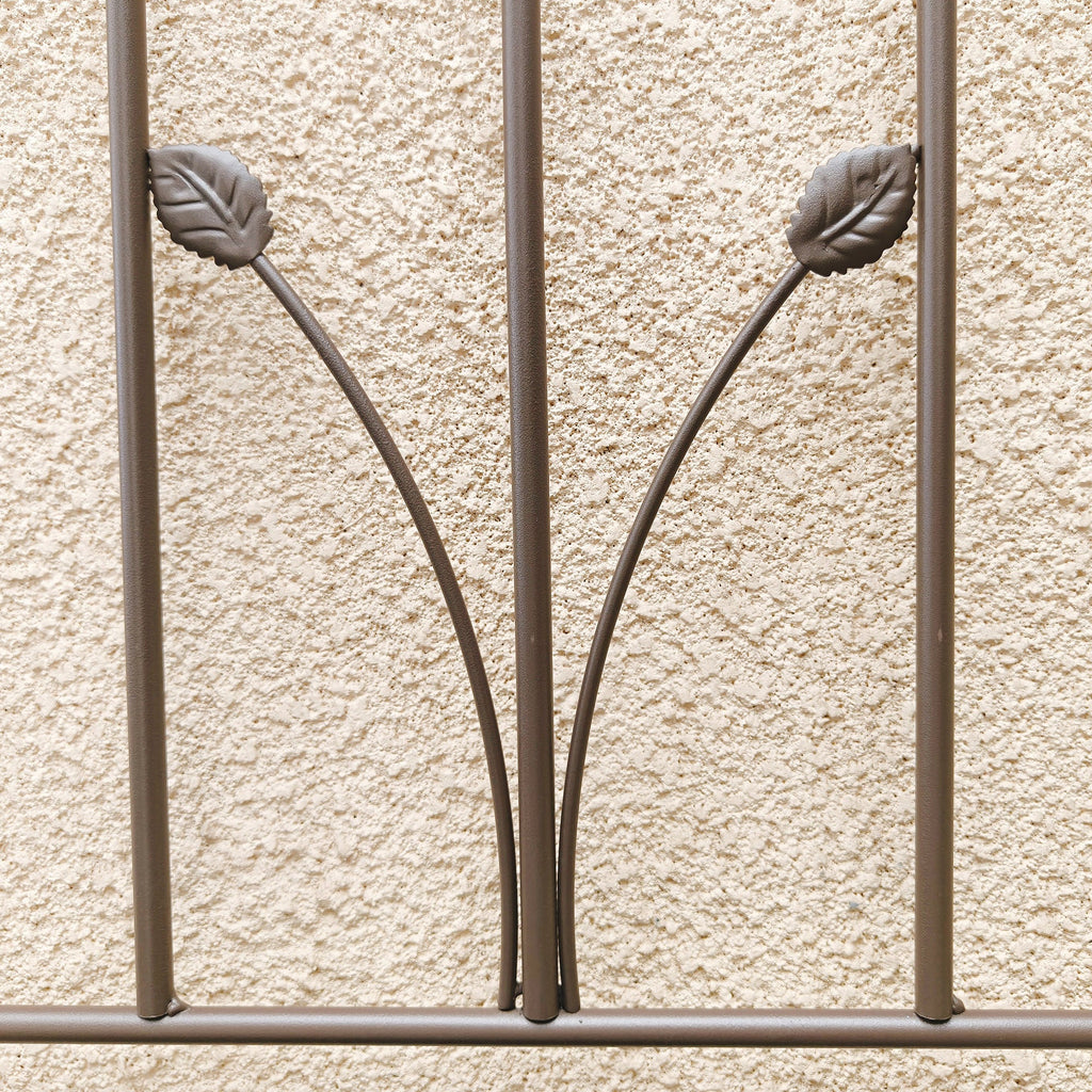 4 Pack Metal Garden Trellis with Rustproof Iron Support - Brown or Black