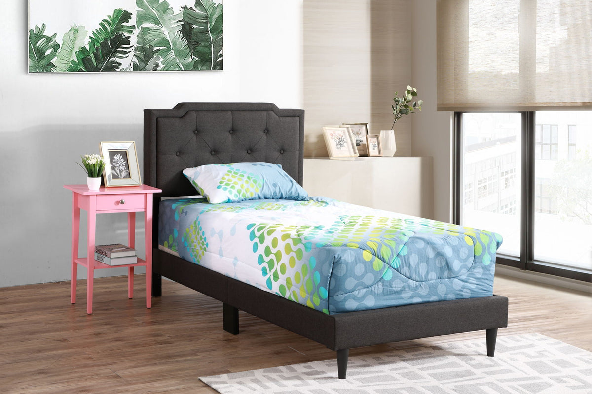 Button Tufted Upholstered Bed with Charming Design - Multiple Colors