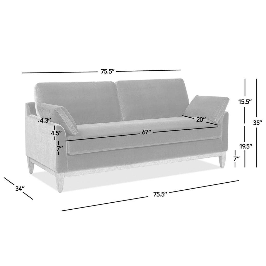 Modern Farmhouse Sofa with Removable Cushions - Dark Green or Orange