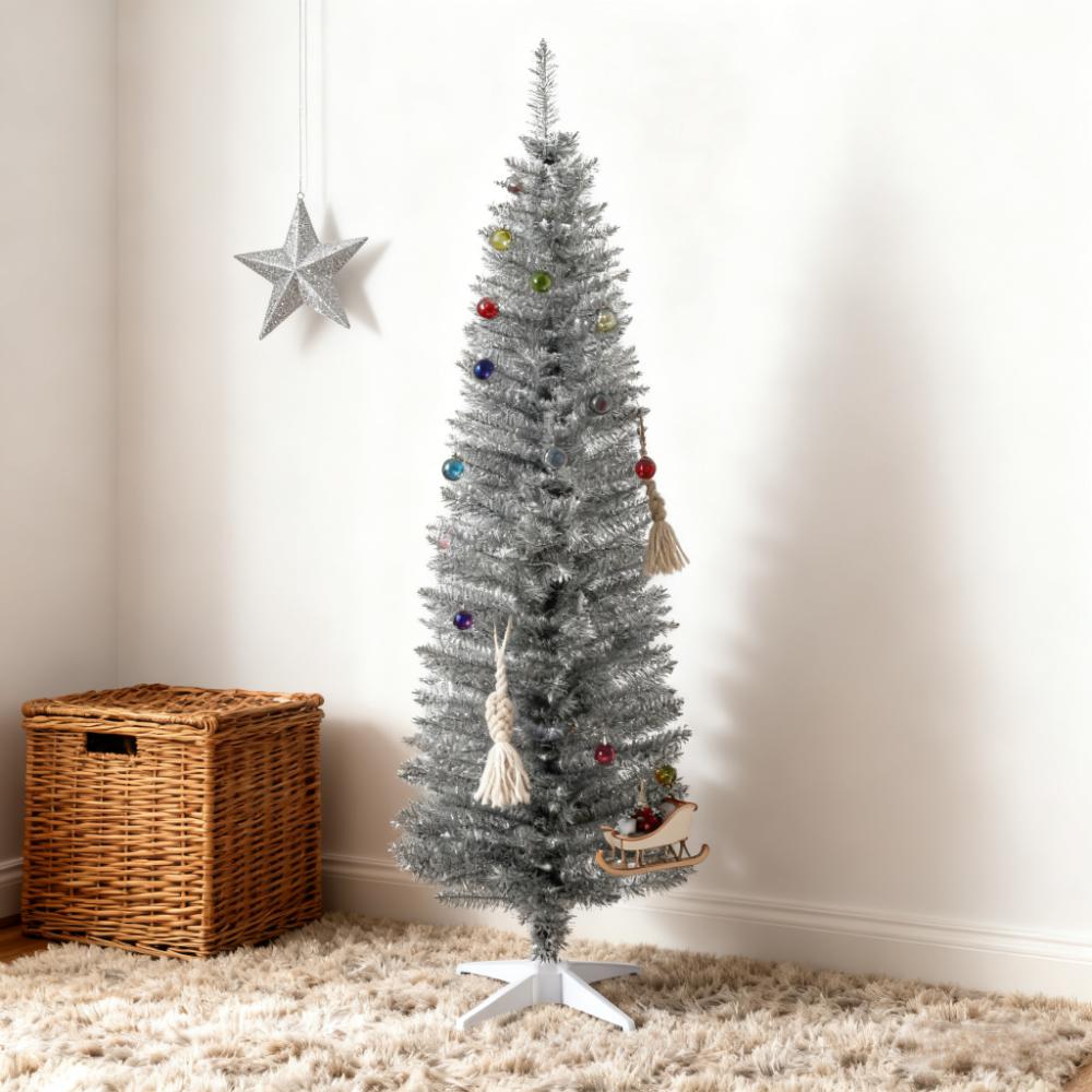 Slim Pencil Artificial Christmas Tree with 390 Branch Tips - Green