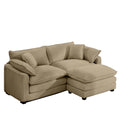 Modern Oversized Modular Cushion Sofa With Ottoman, Low Back, Deep Seating Sofa Set