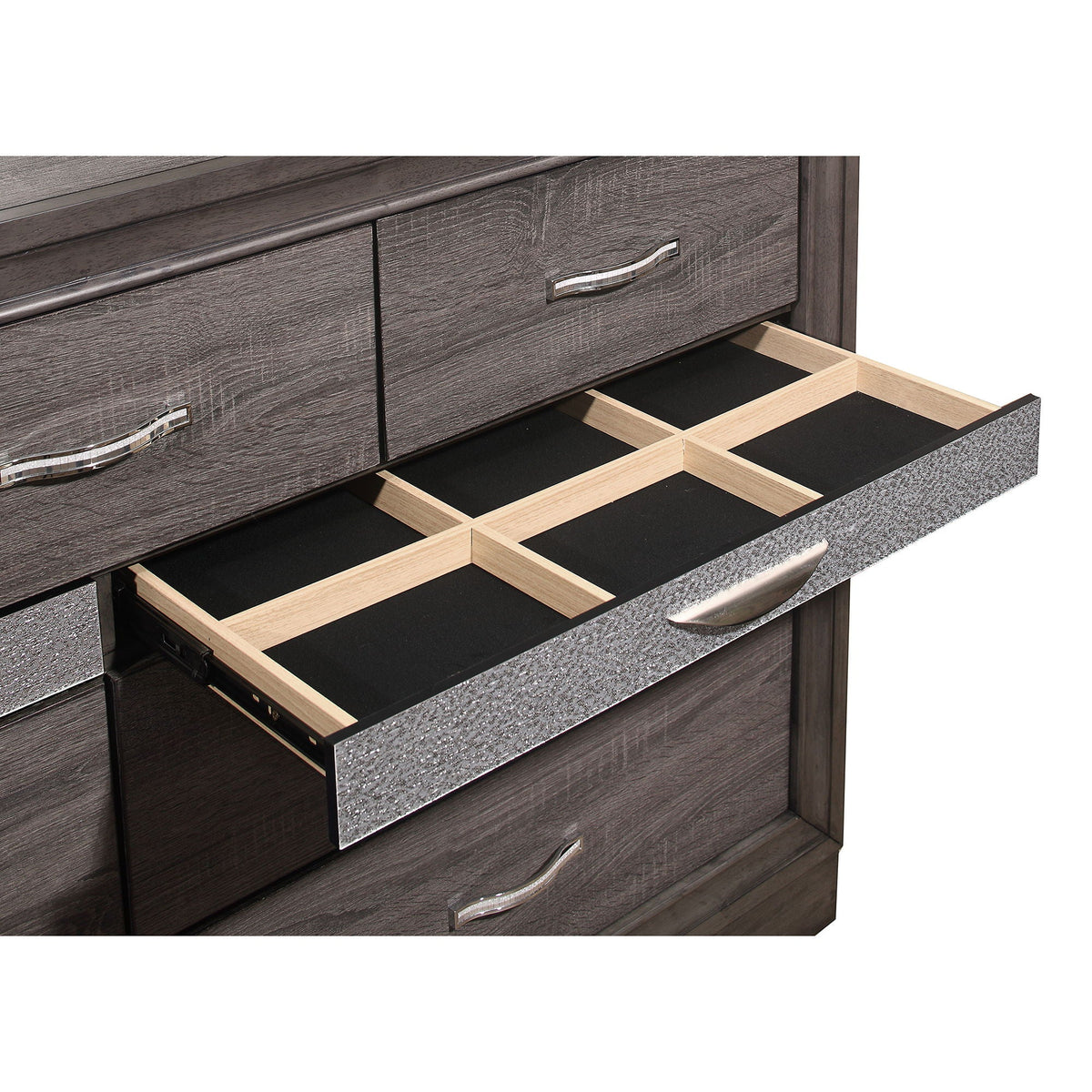 Sparkle Dresser with Jewelry Drawer - Gray