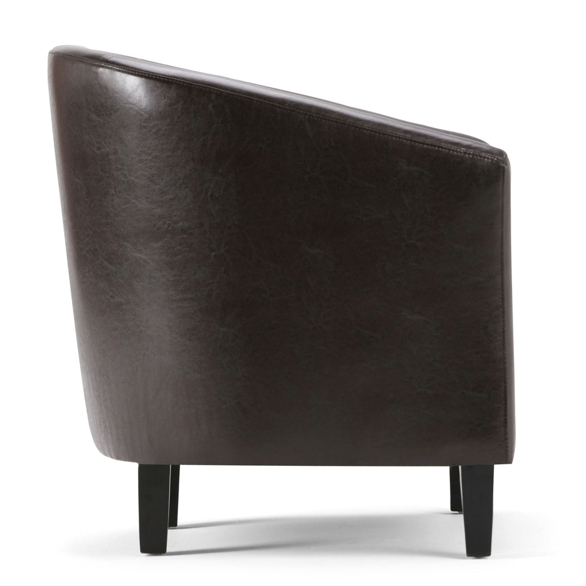 Transitional Tub Chair with Curved Back and Removable Cushion - Multiple Colors