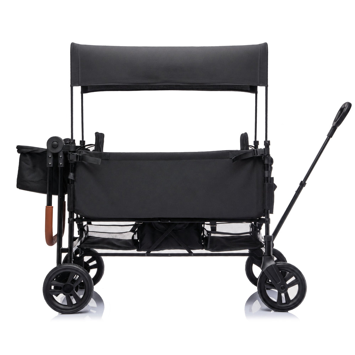 Wagon Stroller for 2 Kids with Adjustable Canopy and All-Terrain Wheels