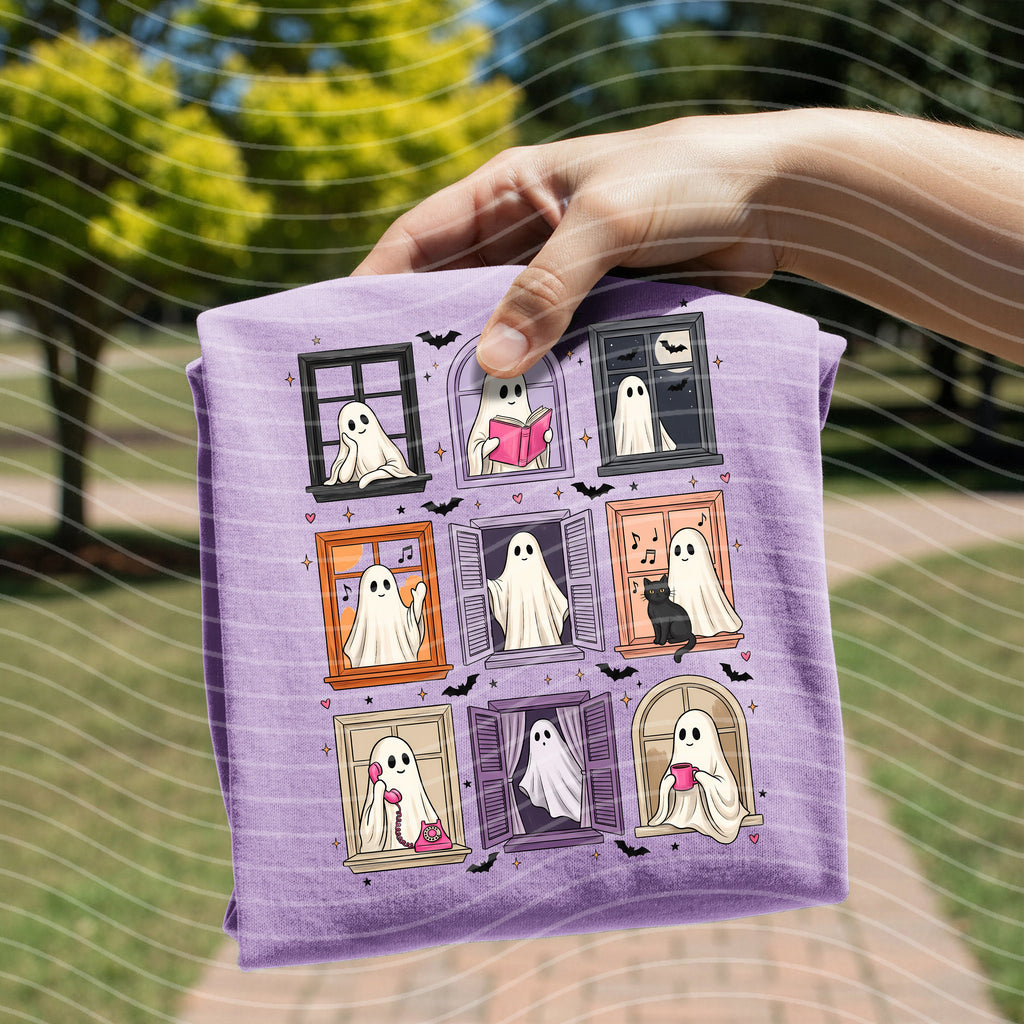 Reading Window Ghosts Graphic Tee