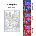 Changsha Night View Light Painting Desktop Two-dimensional Sketch Atmosphere Three-color Led Luminous Paint