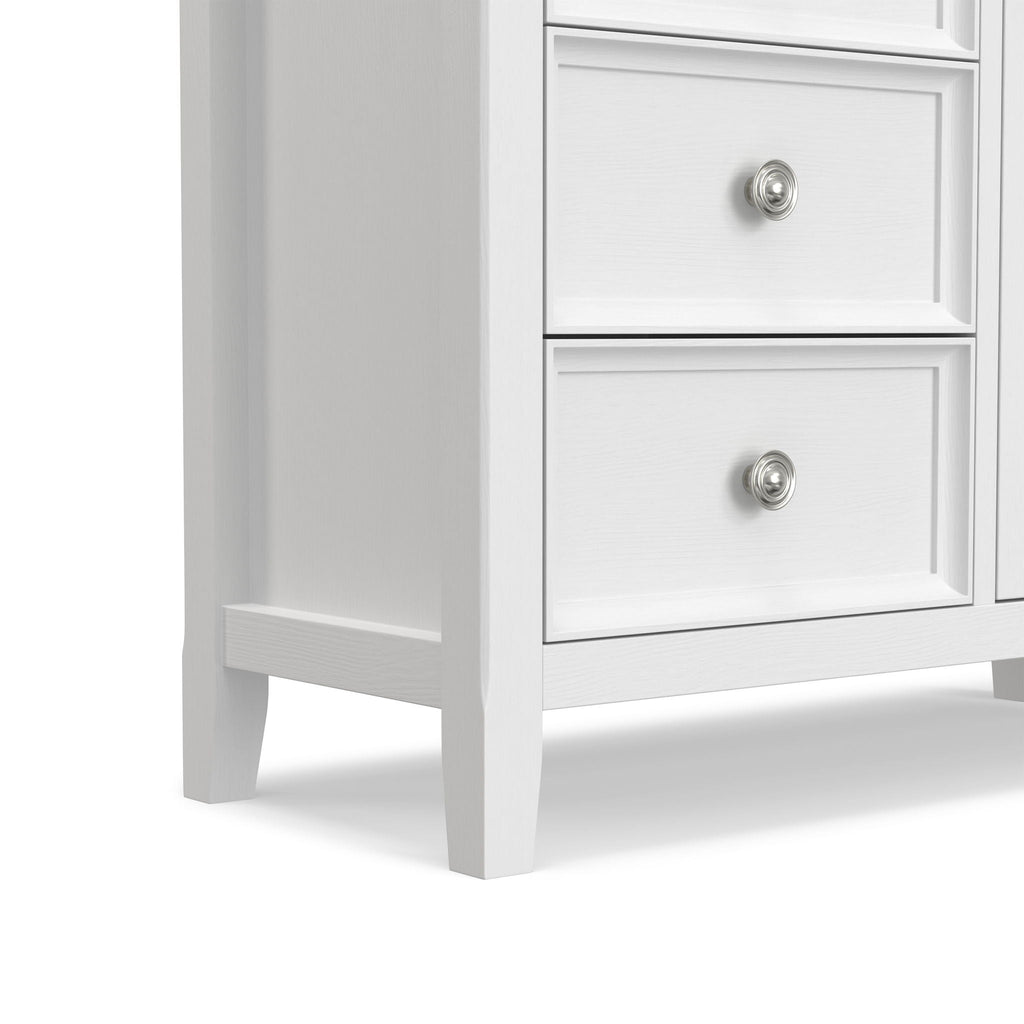 Handcrafted Medium Storage Cabinet with Adjustable Shelves - Dark Brown, Light Brown, Black, White