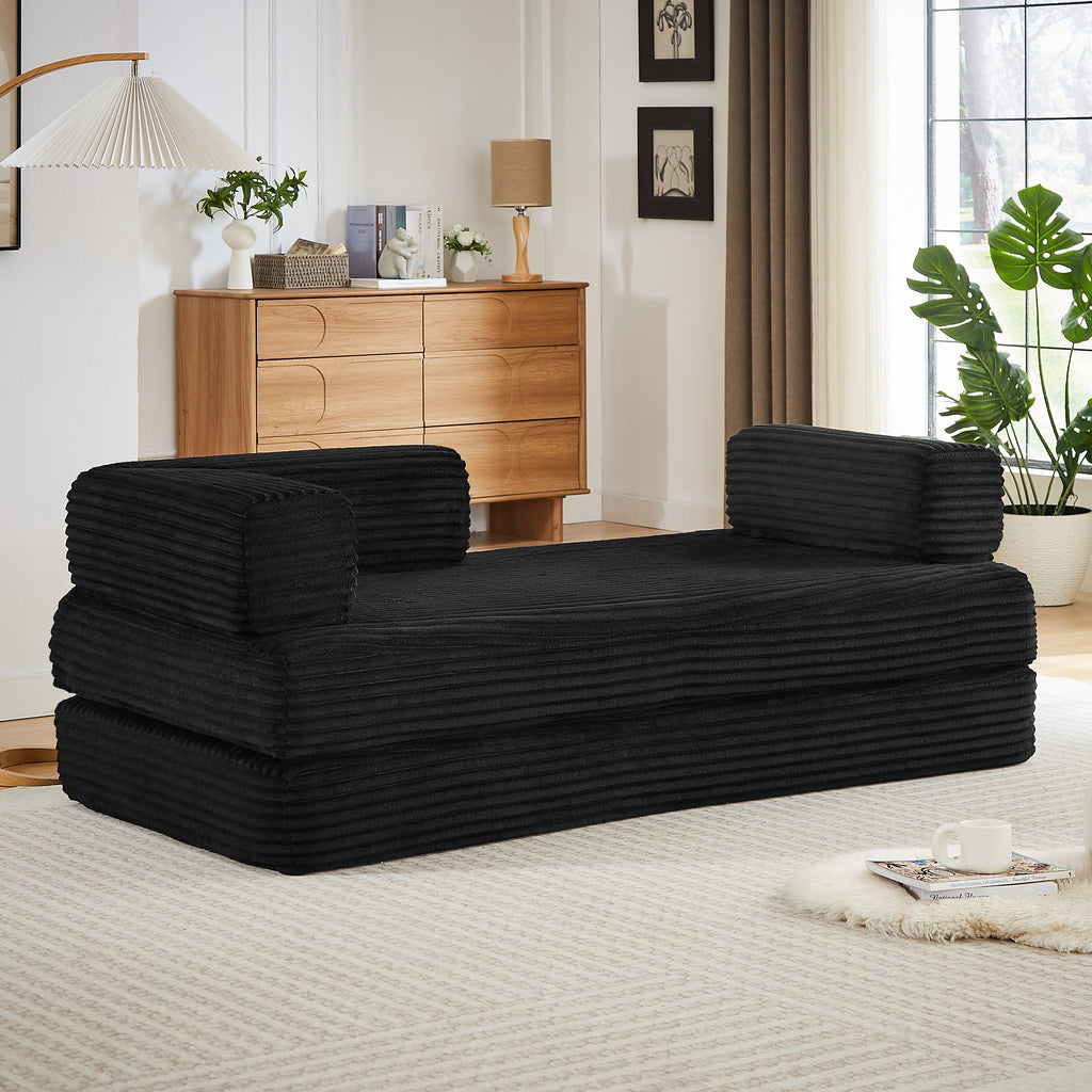 Cloud Boneless Loveseat Sofa with Sponge Structure - Corduroy