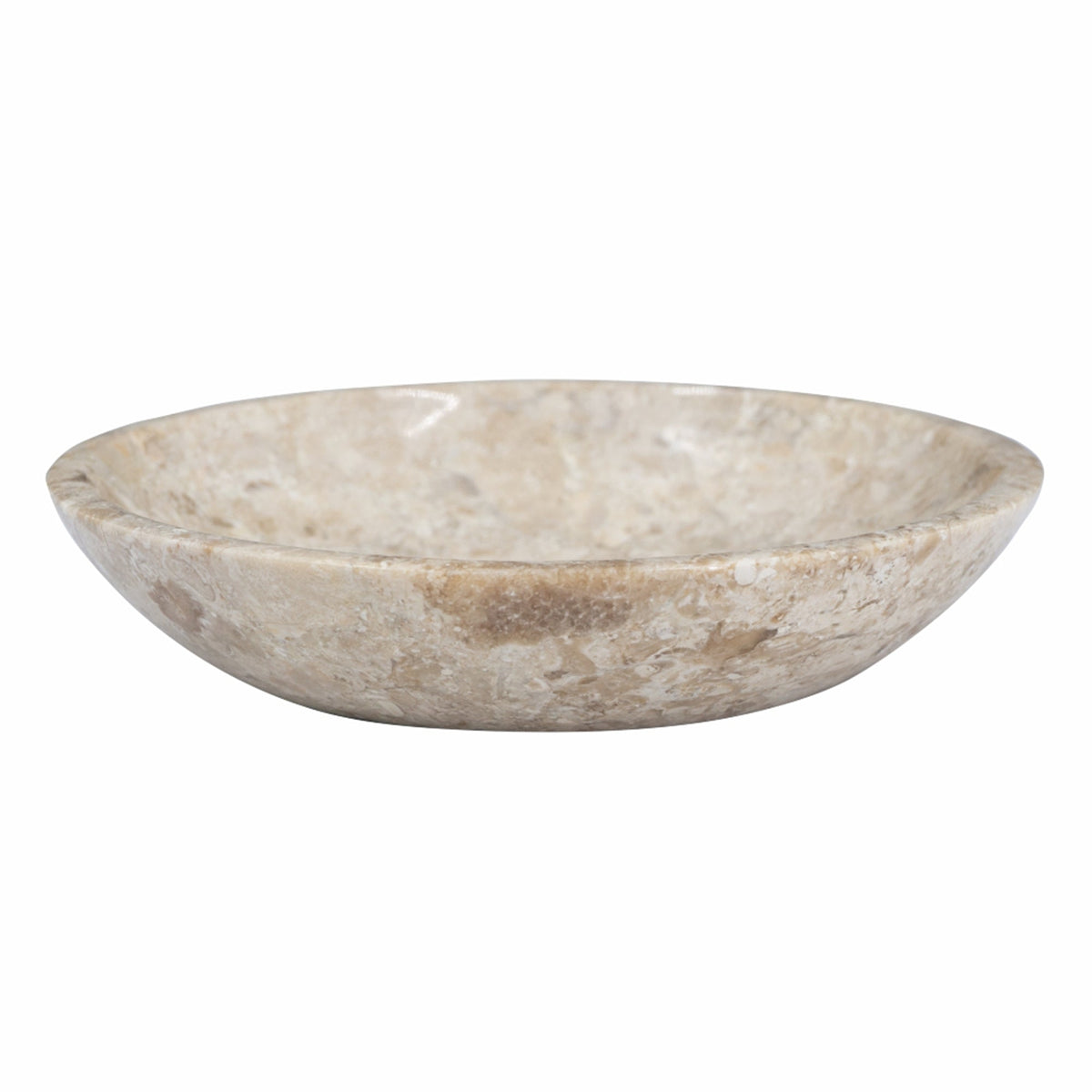 Round Marble Decorative Bowl with Smooth Finish - Cream