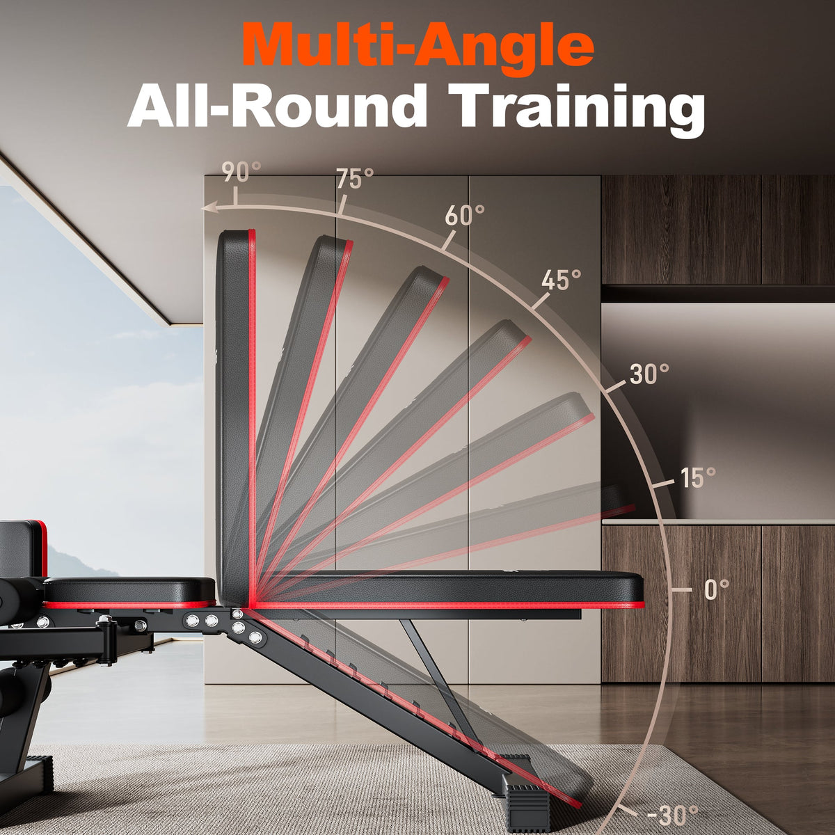 2-in-1 Weight Bench with Hip Abduction - Home Gym