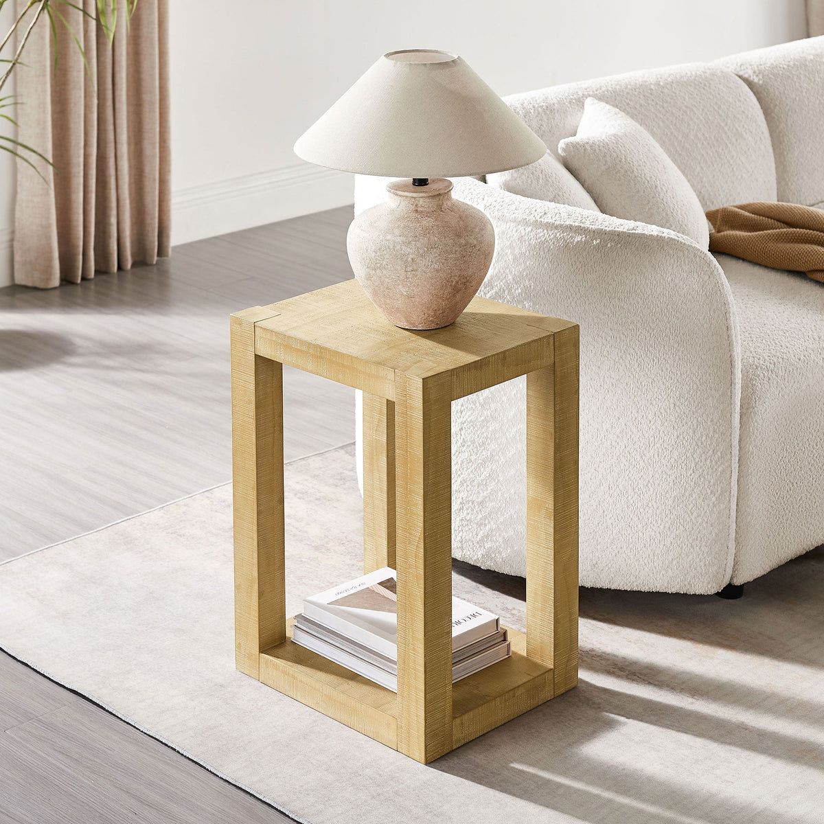 Modern Rectangle Coffee Table Set with Durable MDF Construction - 2-Piece