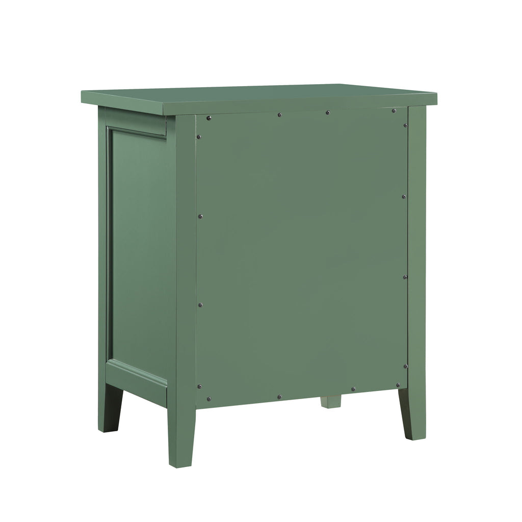 3 Drawer Nightstand with Metal Glides - White, Blue, Dark Green