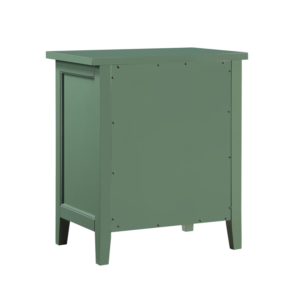 3 Drawer Nightstand with Metal Glides - White, Blue, Dark Green