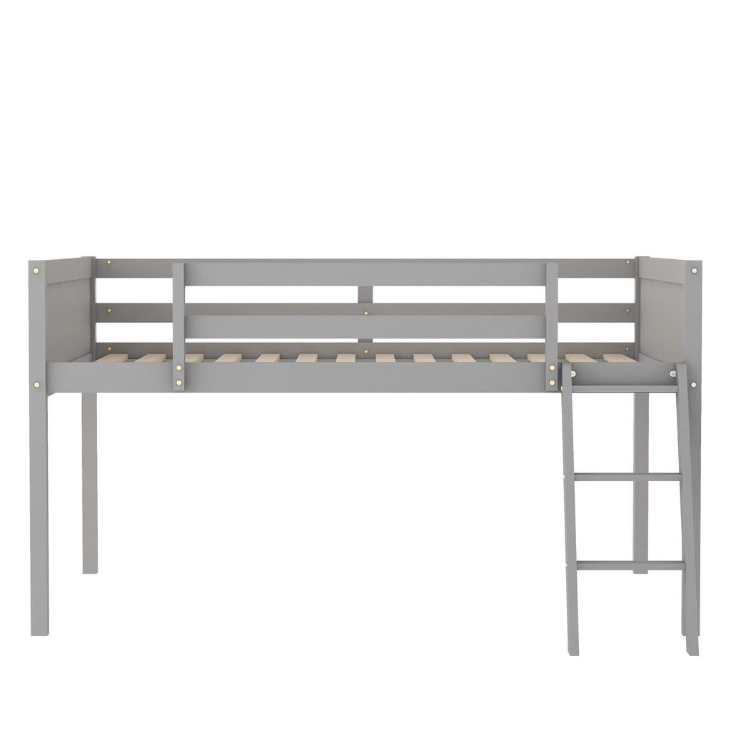 Low Loft Bed With Adjustable Ladder