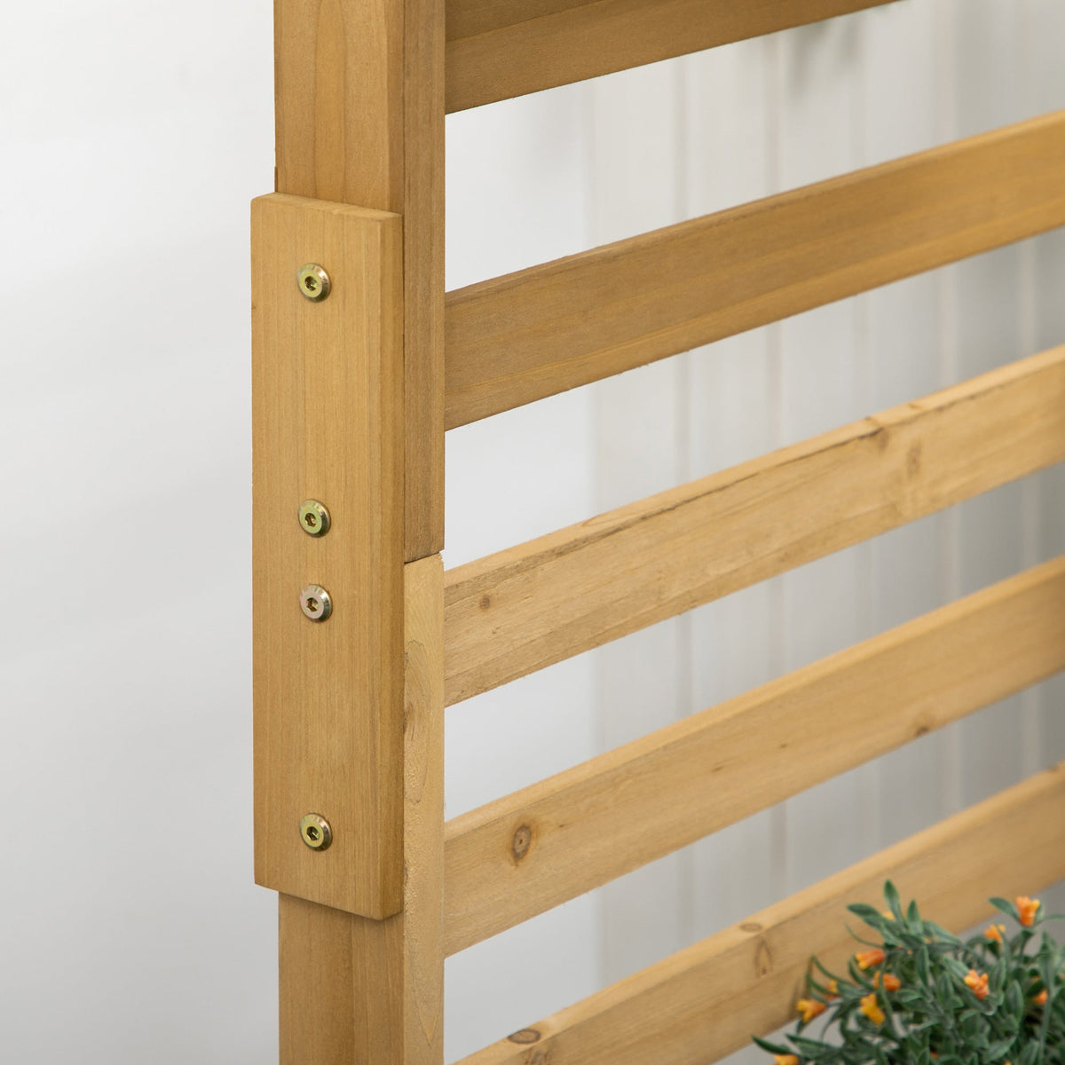 Wooden Plant Trellis Stand with 5 Planter Boxes - Natural Fir