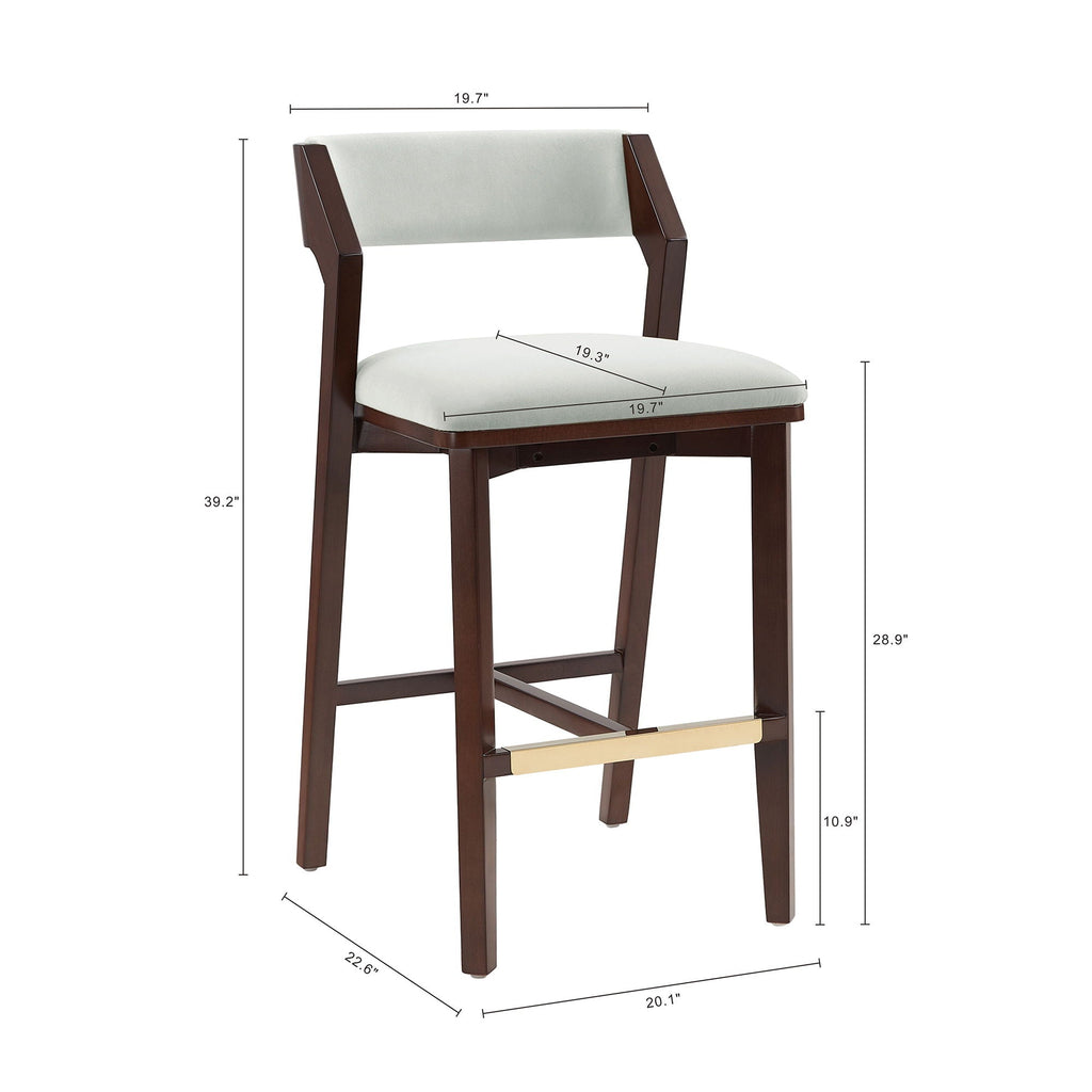 Bar Height Barstool with Backrest - Pearl Silver, White, Black, Dark Green
