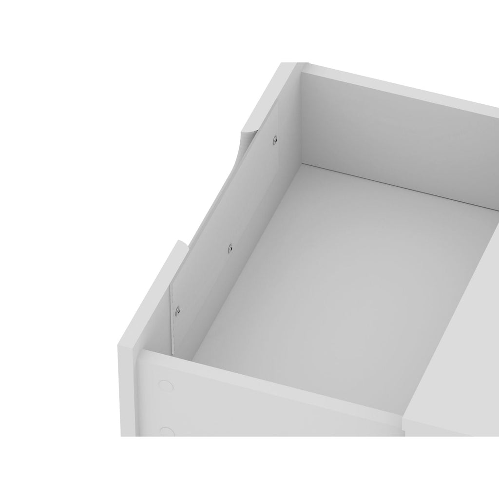White Nightstand with 2 Drawers - Modern Storage Solution