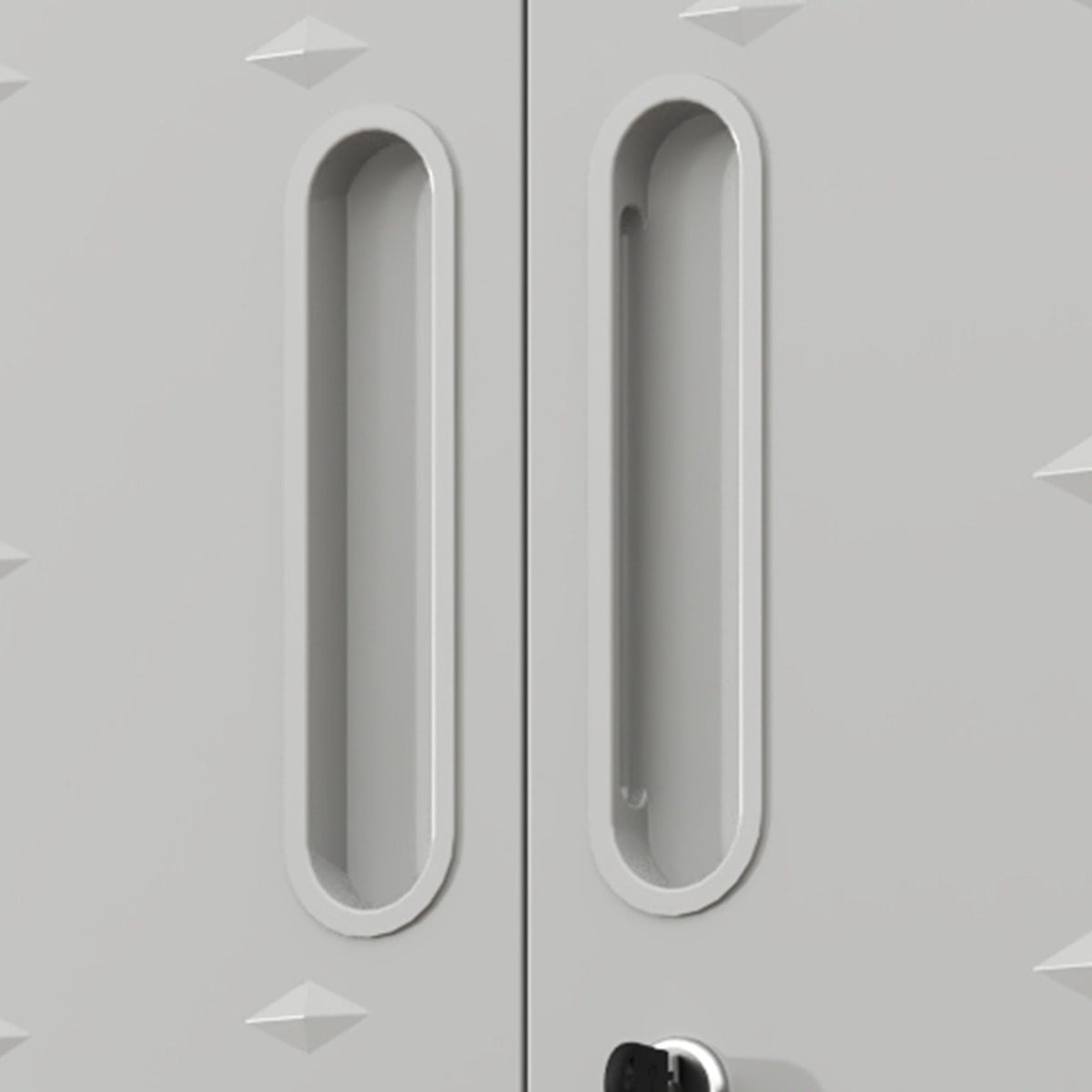 Metal Wall Mounted Tool Storage Cabinet with Locking Door - Gray