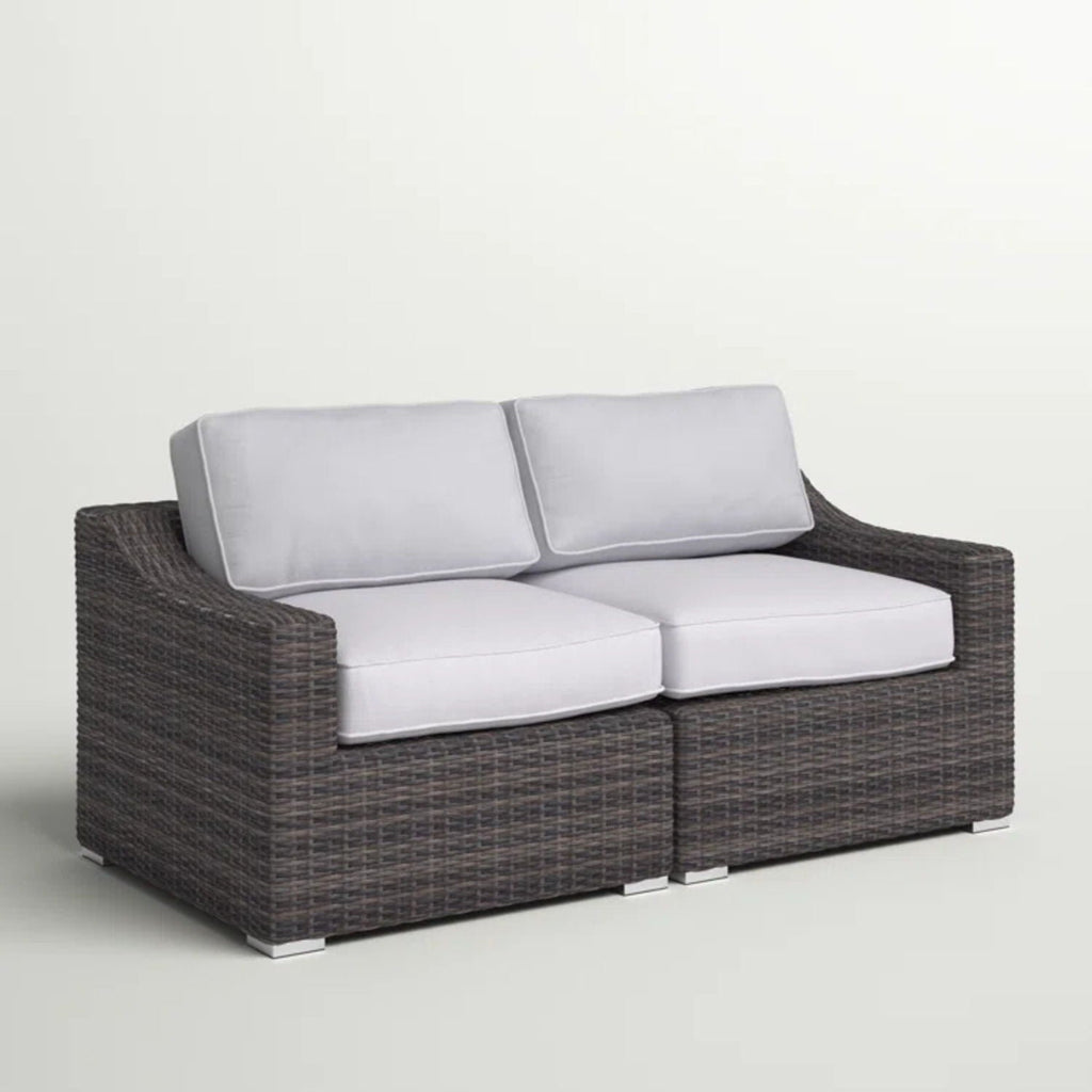 Chic Wide Outdoor Loveseat With Cushions