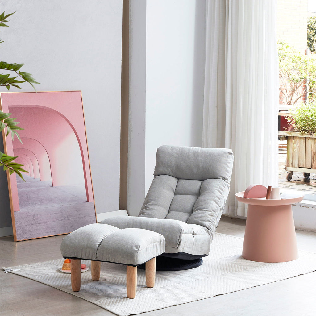Adjustable Japanese Reclining Floor Chair Sofa With Metal Frame