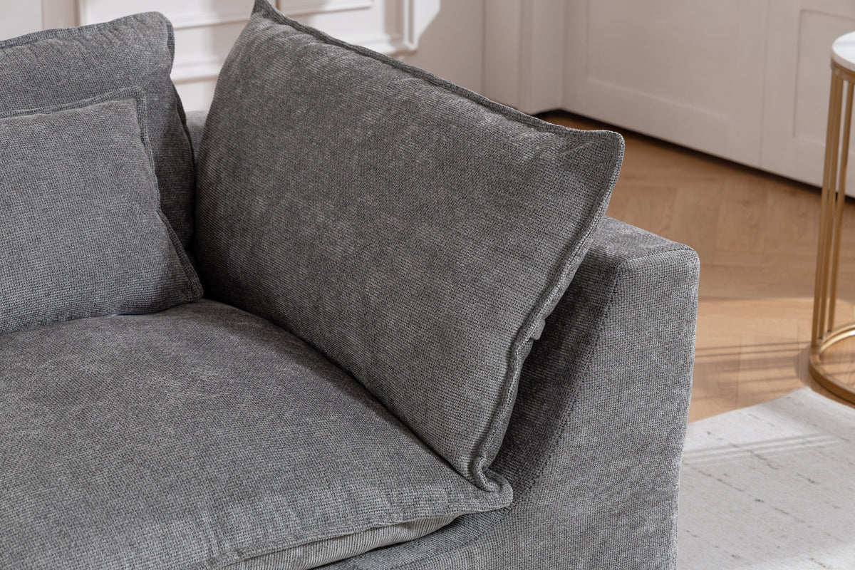 Cloud Couch Oversized Modular Sectional Sofa with Modular Design - Antique Grey