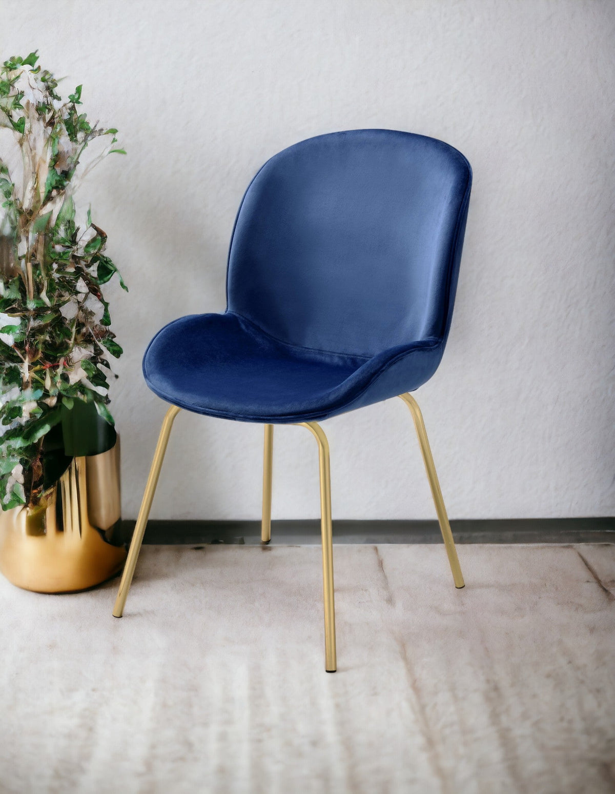 Chuchip Velvet Side Chair with Armless Design - Gray