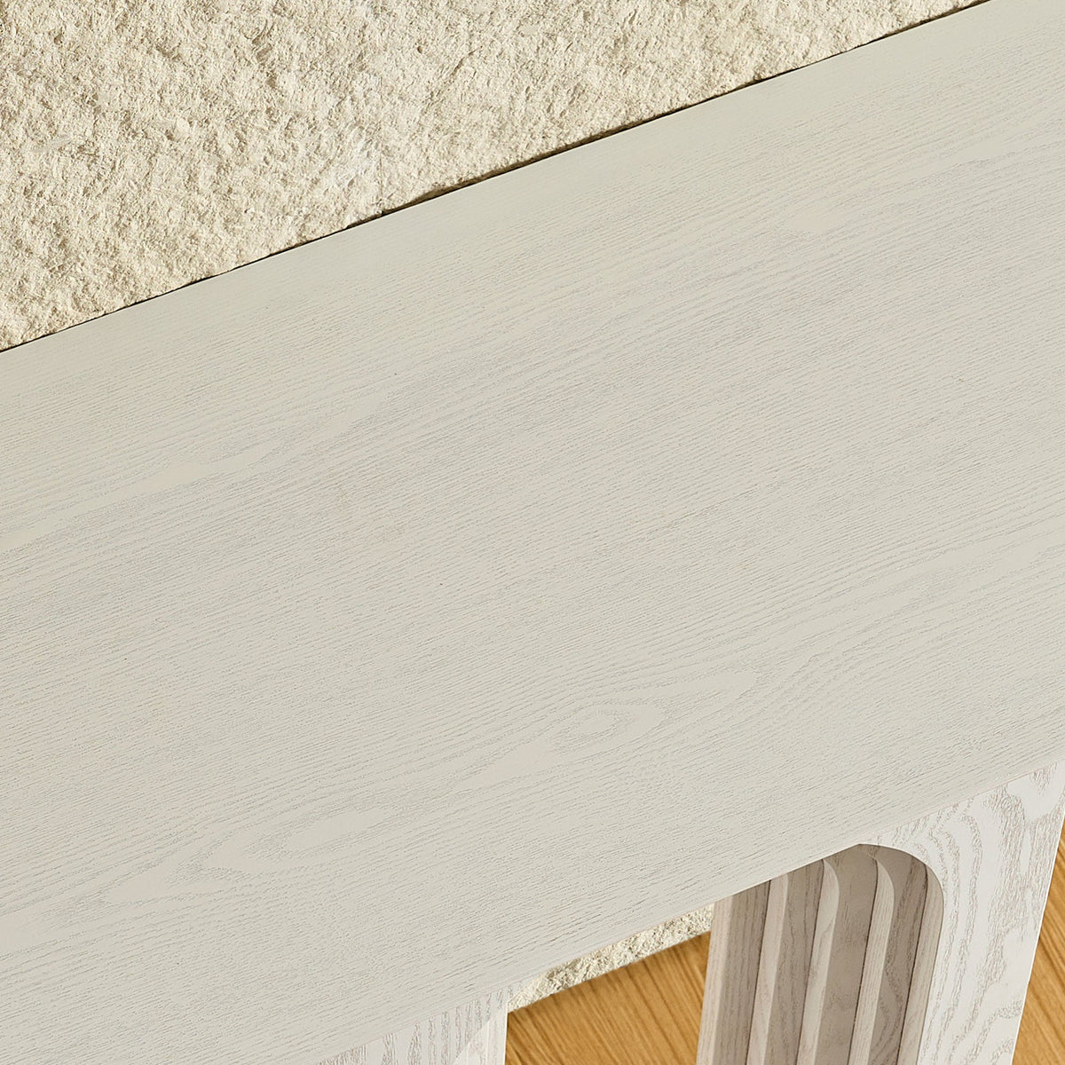 47.24 Inch Entryway Table with Unique Loopback Design - White or Walnut