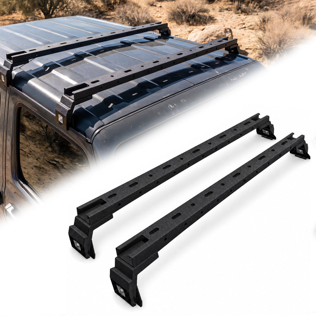 Carbon Steel Roof Rack Cross Bars with 400 lb Capacity - Black
