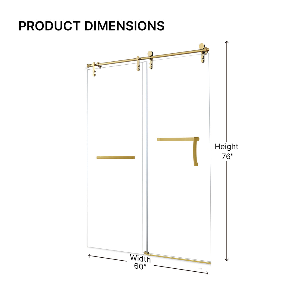 Frameless Single Sliding Shower Door