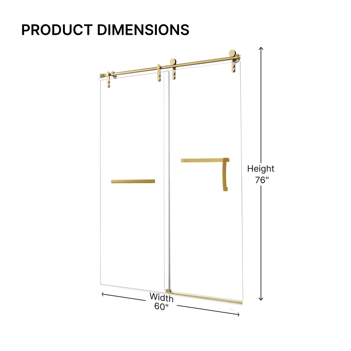 Frameless Single Sliding Shower Door