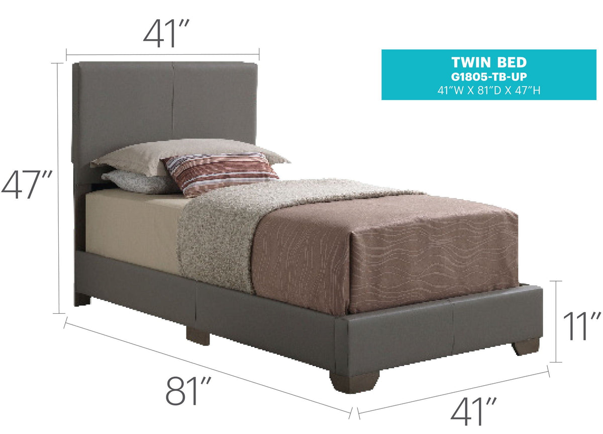 Elegant Platform Bed with Upholstered Finish - Multiple Colors