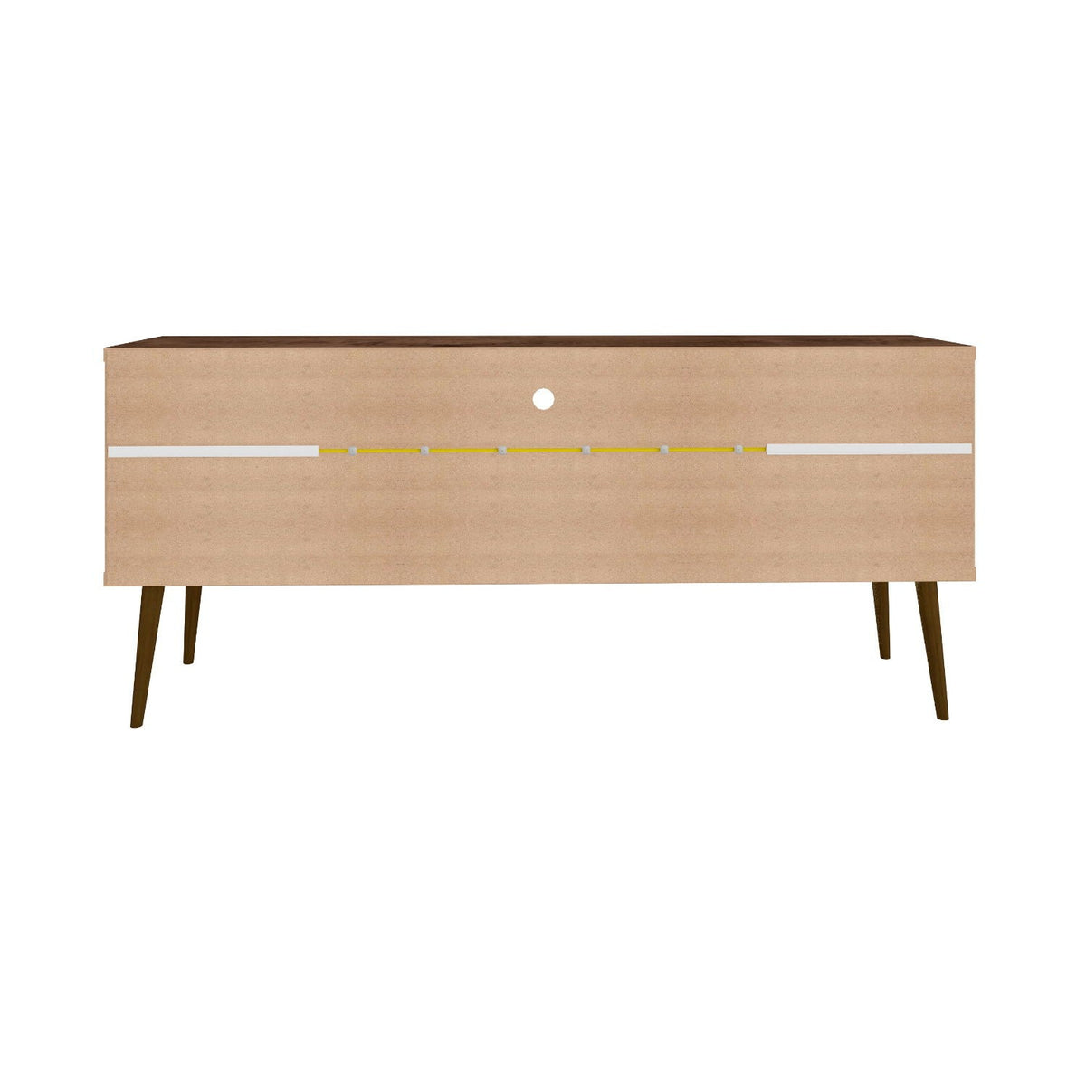 Modern Design TV Stand with Concealed Storage - White or Yellow