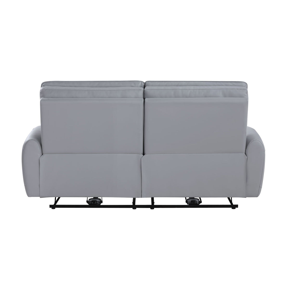 Power Motion Reclining Sofa with USB Port - Gray Faux Leather
