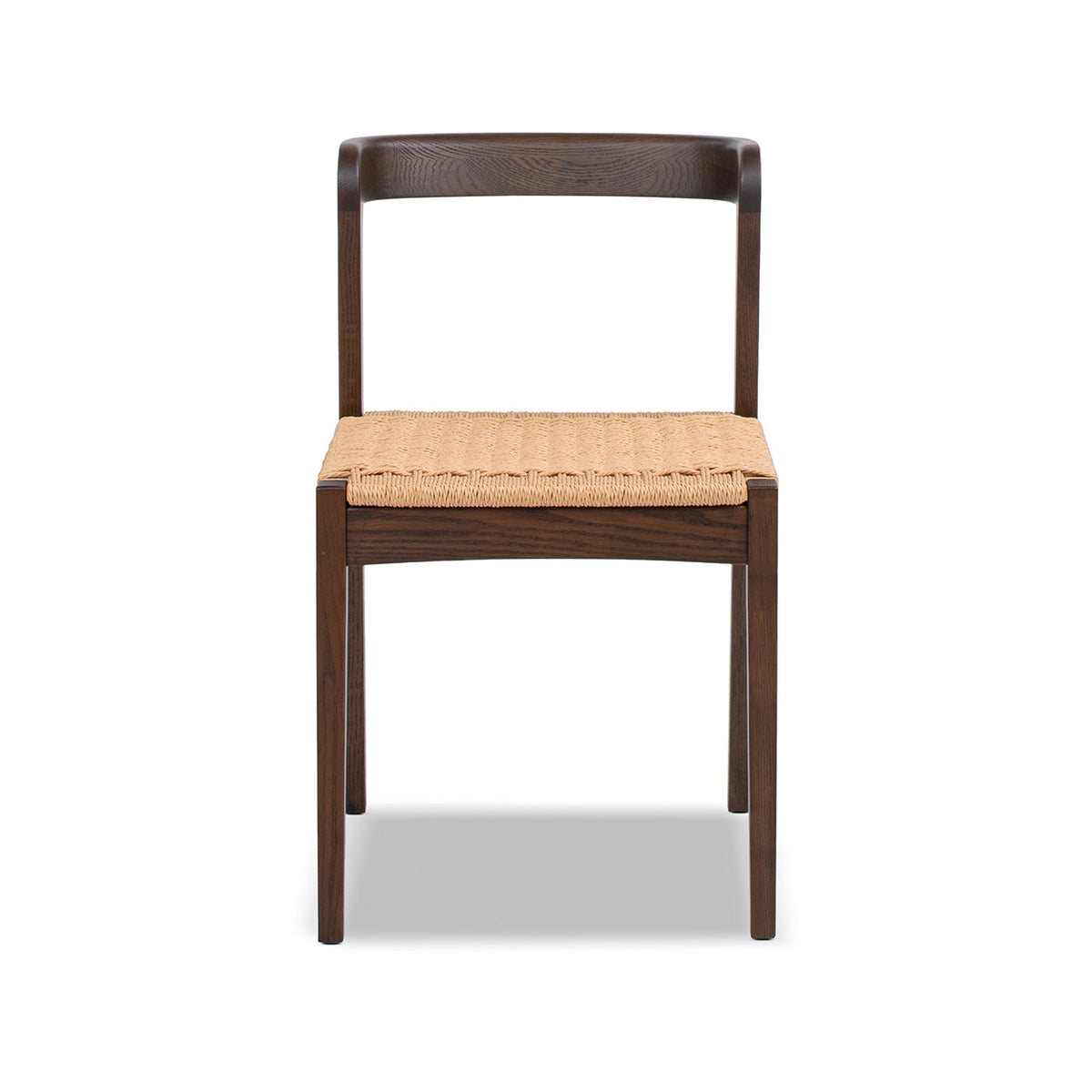 Capri Woven Seat Chair with Handwoven Seat - Brown