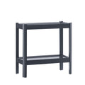 Solid Wood Nightstand with 2 Shelves - Black or White