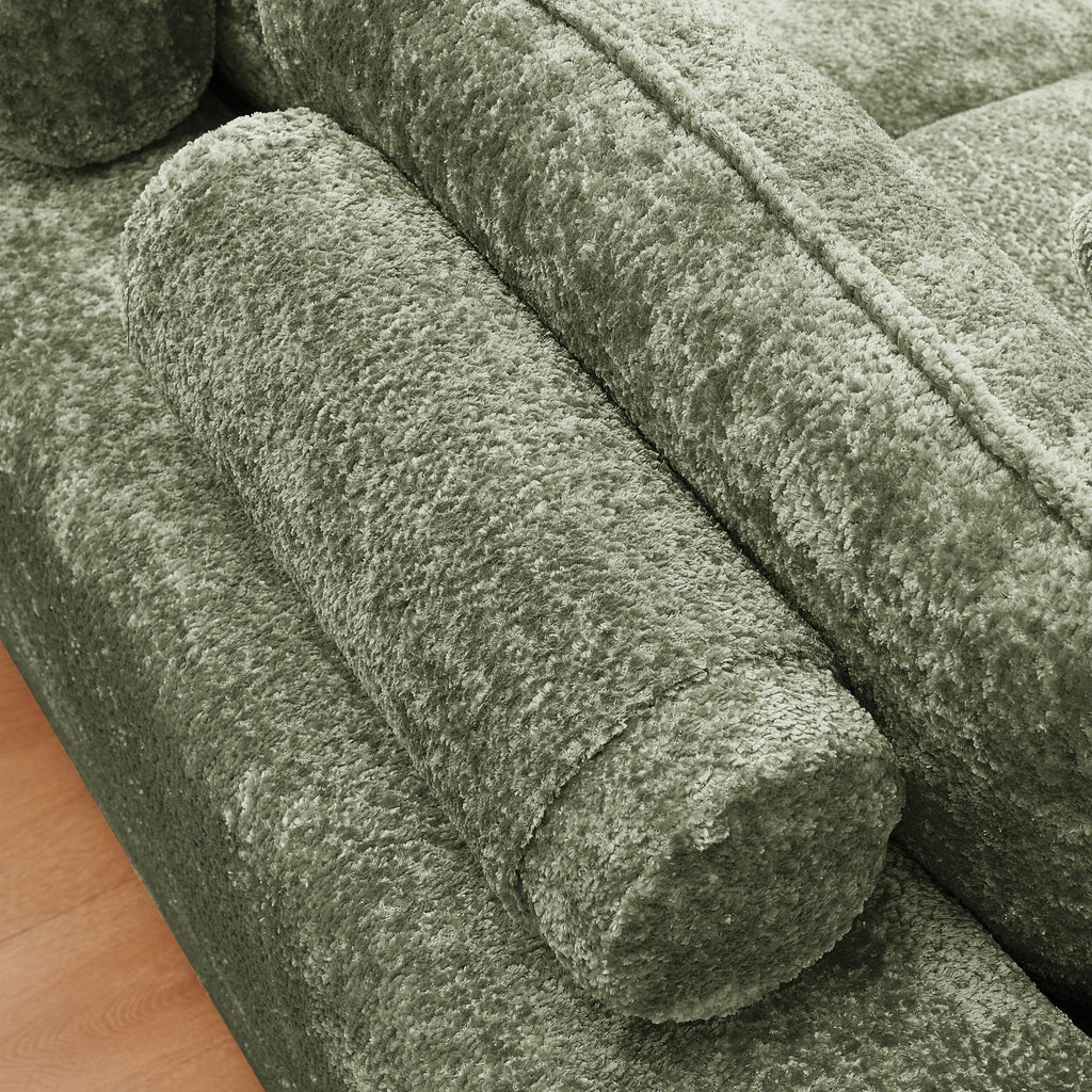 Sectional Sofa with Moveable Ottoman and Modular Design - Multiple Colors