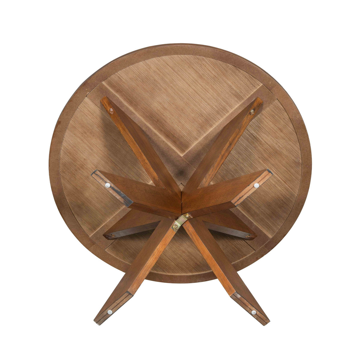 Round Dining Table with Durable MDF Construction - Cherry
