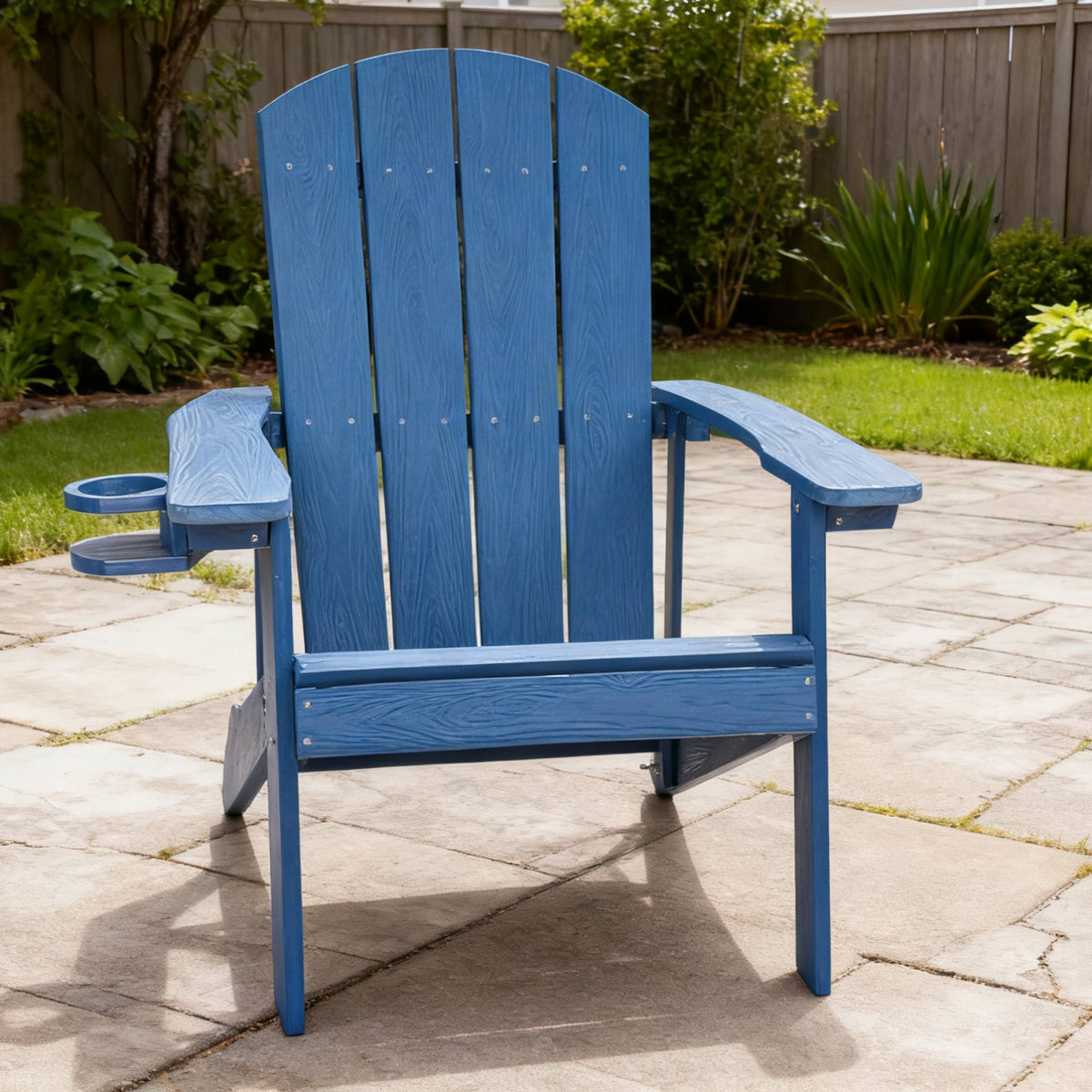 Outdoor Lounge Chair with Cup Holder - HIPS Material