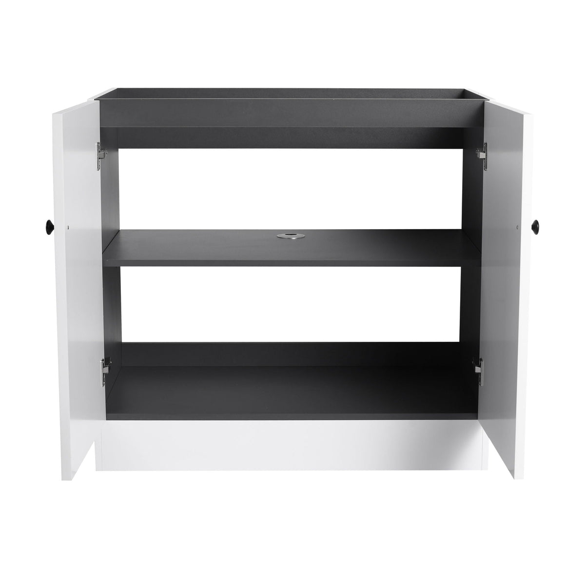 Modern Freestanding Bathroom Vanity with Soft Close Cabinet Doors - Pearl Silver, White, or Dark Green