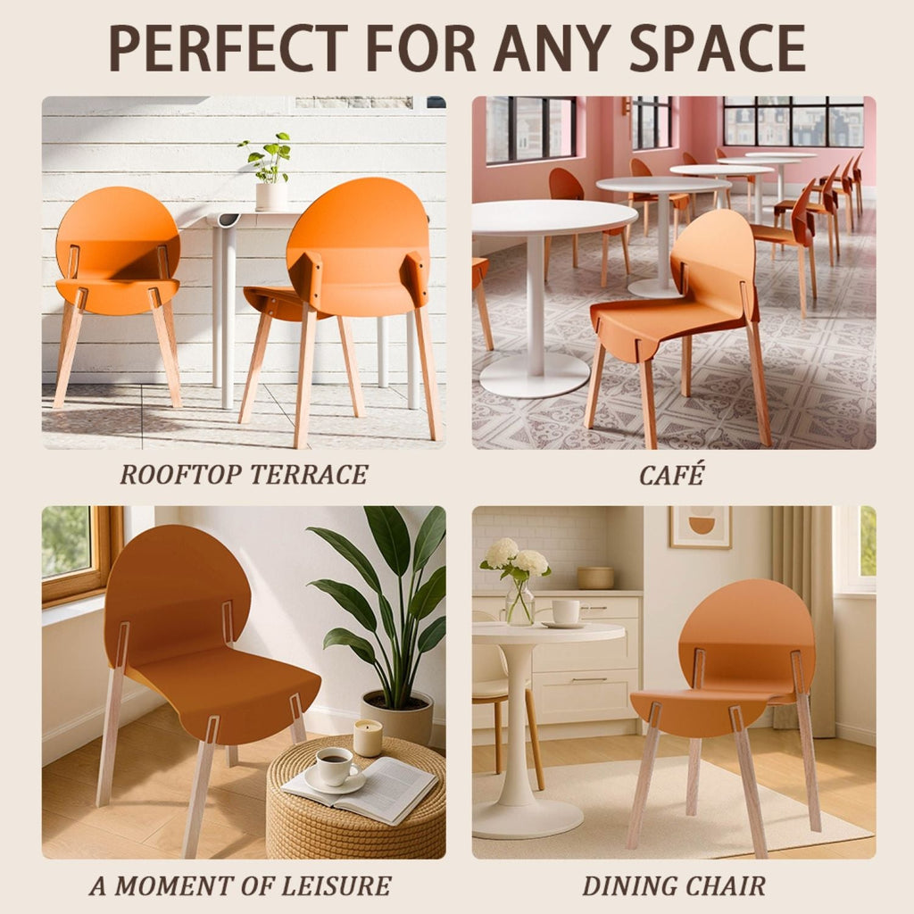 Traditional 4 Piece Outdoor Chair Set with Round Table - Multiple Colors