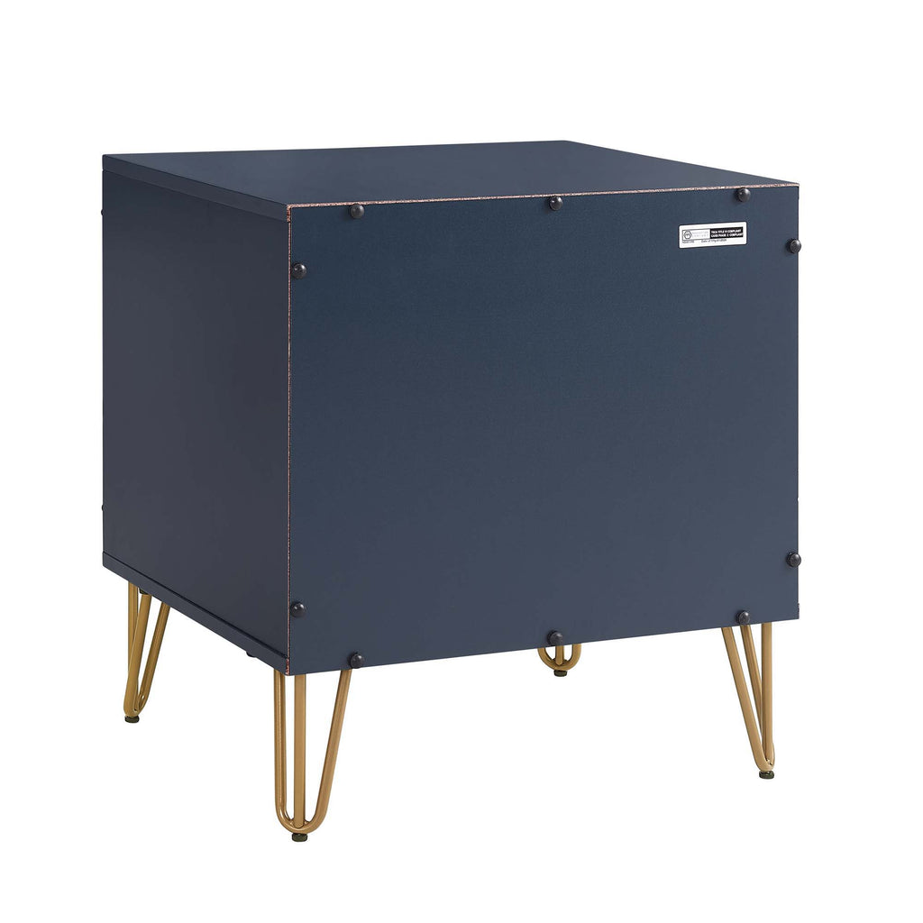 Dumbo Nightstand with 2 Drawers and Fluted Fronts – Multiple Colors
