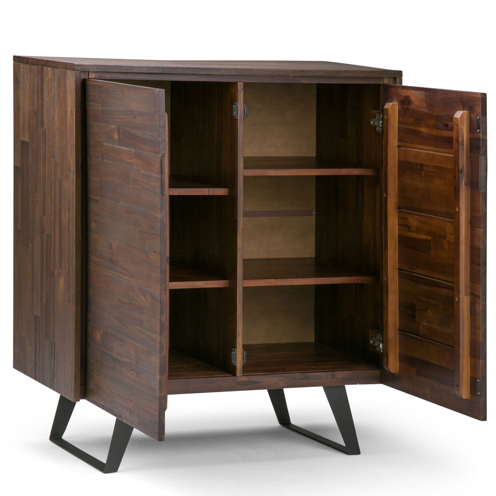 Lowry Medium Handcrafted Storage Cabinet with Adjustable Shelves - Choose Your Color