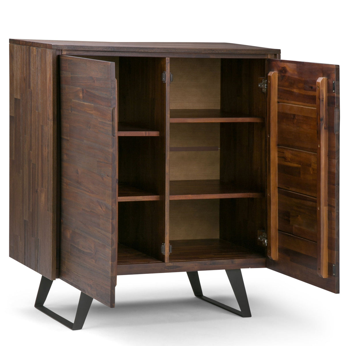 Lowry Medium Handcrafted Storage Cabinet with Adjustable Shelves - Choose Your Color