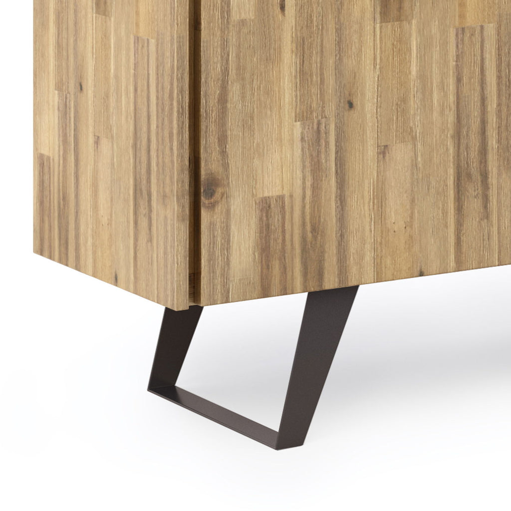 Lowry Modern Industrial Sideboard Buffet with Adjustable Shelves - Dark Brown or Light Brown