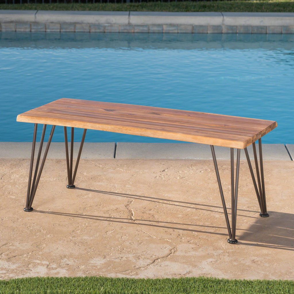 Zion Industrial Wood and Metal Coffee Table