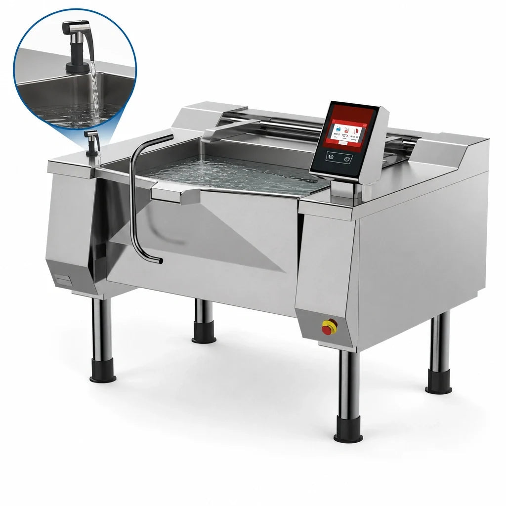 Firex (Middleby) Betterpan UDBRE029V1 Electric Tilting Skillet Braising Pan, 29 Gallon, Programmable Controls, Power Tilt, Modular Enclosed Base