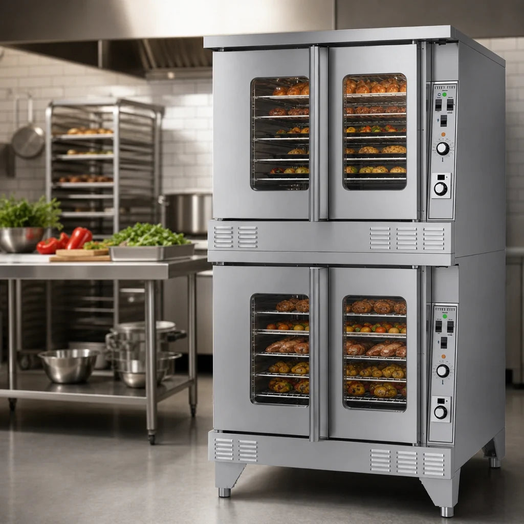 Garland Master MCO-ED-20-S Double-Deck Deep-Depth Electric Convection Oven with Solid-State Controls, 6-Pan Capacity per Compartment