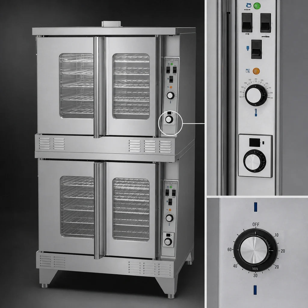 Garland Master MCO-ES-20-S Full-Size Double-Deck Standard-Depth Electric Convection Oven, Solid-State Controls, 6-Pan Capacity per Compartment