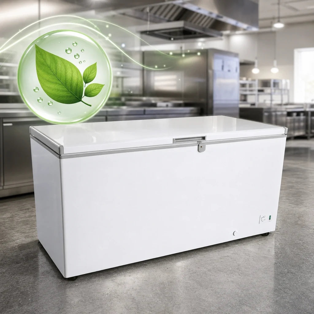Excellence Commercial Products BD-16 Commercial Chest Freezer, 15.8 cu. ft., Solid Locking Hinged Lid, White
